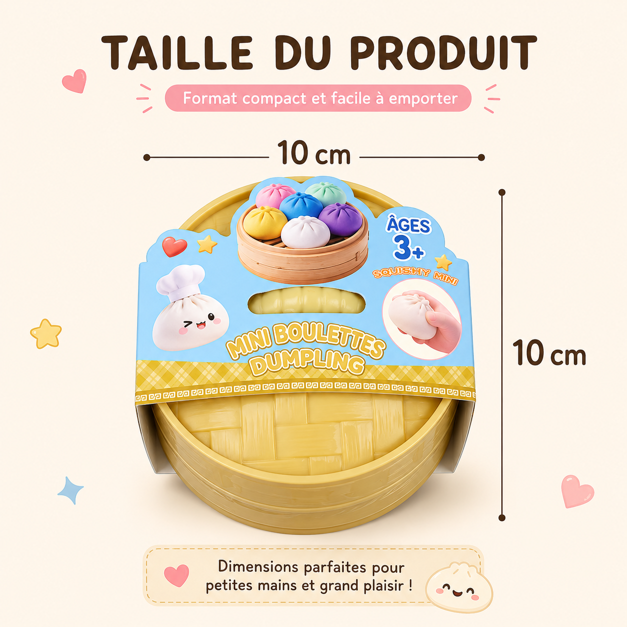 Mini Dumpling Squishy Surprise – Boîte Kawaii à Presser